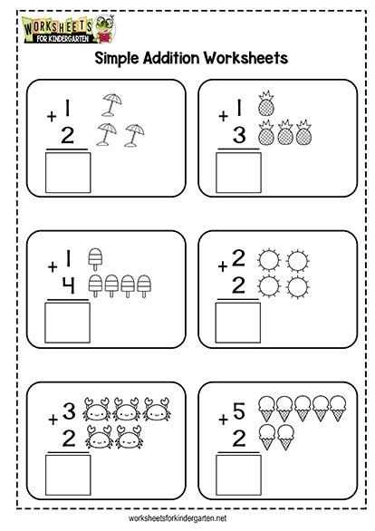Simple Addition Worksheets