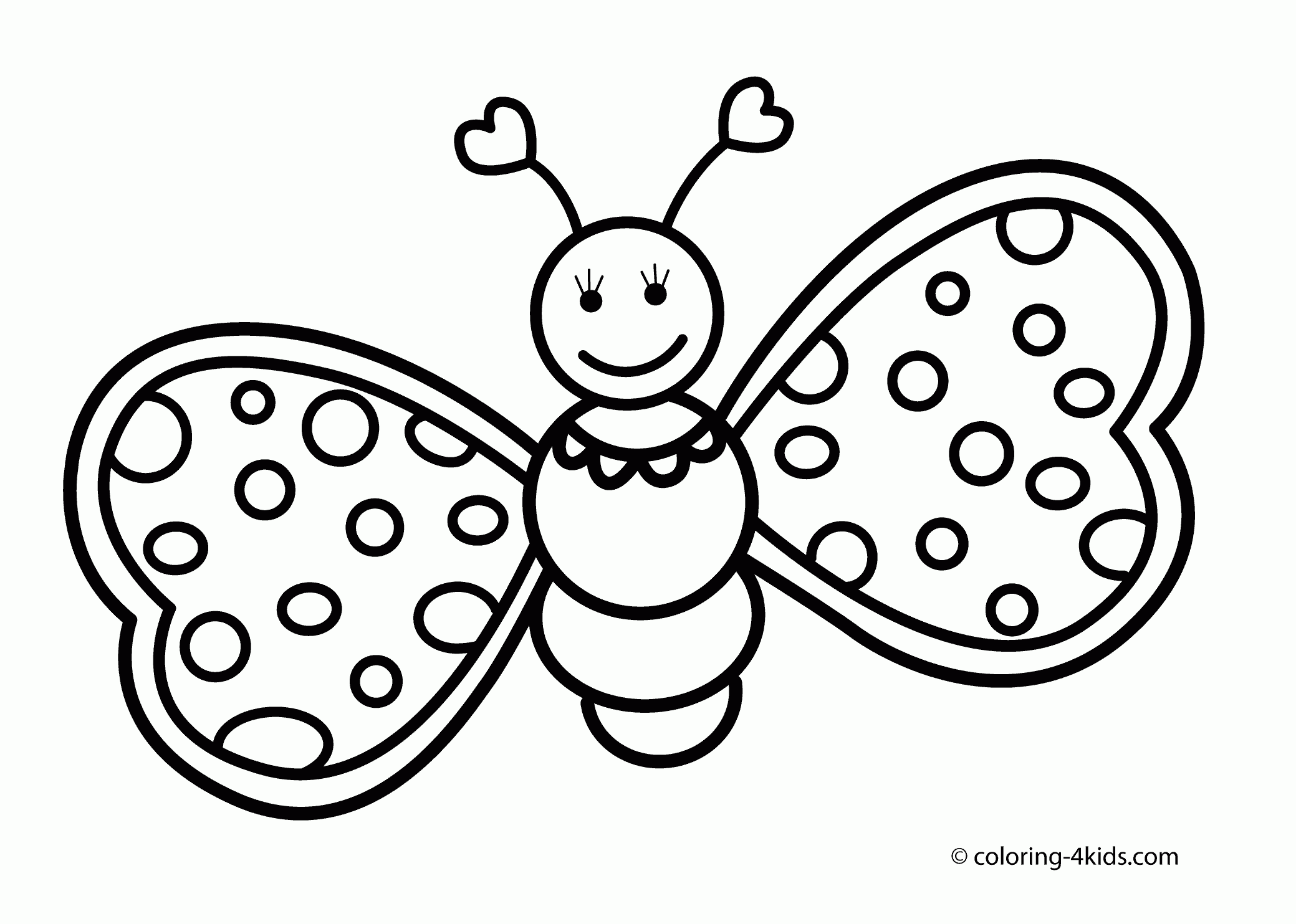 Simple Butterfly Coloring Page Coloring Home