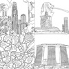 Singapore Coloring Templates