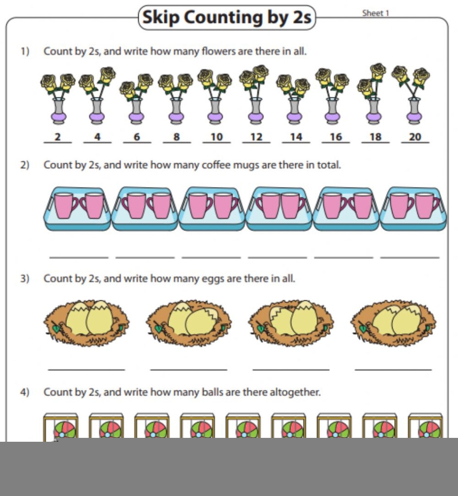 Skip Counting By 2s Objects Worksheet CountingWorksheets