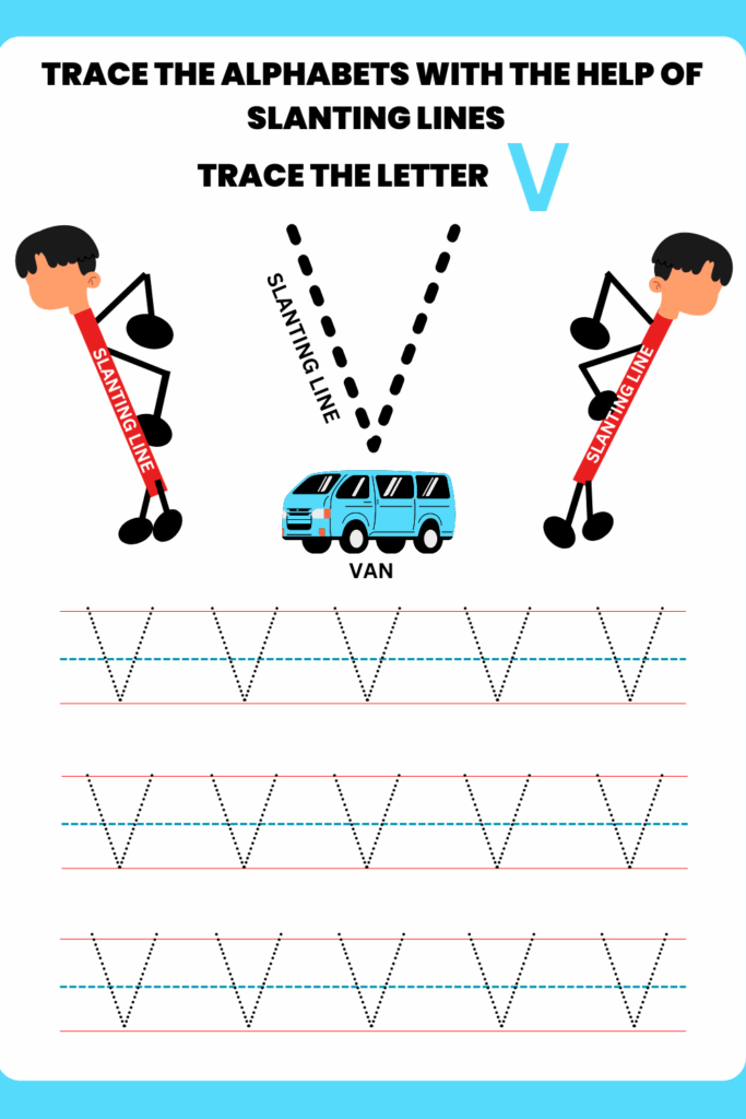 Slanting Line Worksheet - Printable Coloring Free