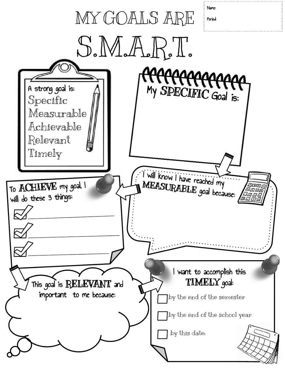 SMART GOAL Worksheet Live Worksheets Worksheets Library