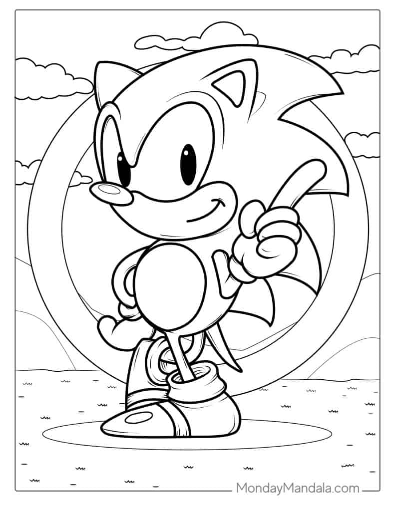 Sonic 3 Coloring Pages Coloring Nation
