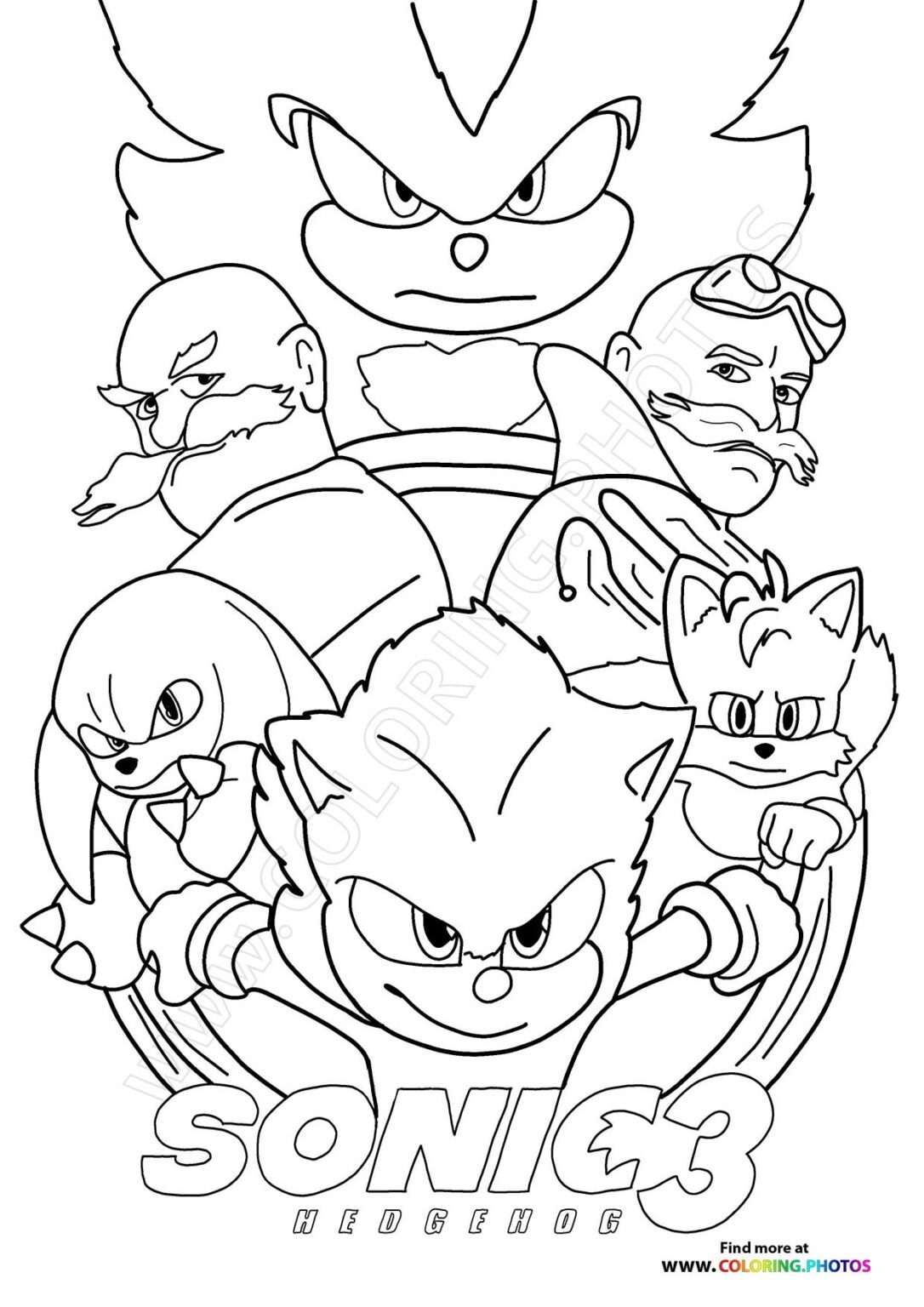 Sonic 3 Logo Coloring Pages For Kids