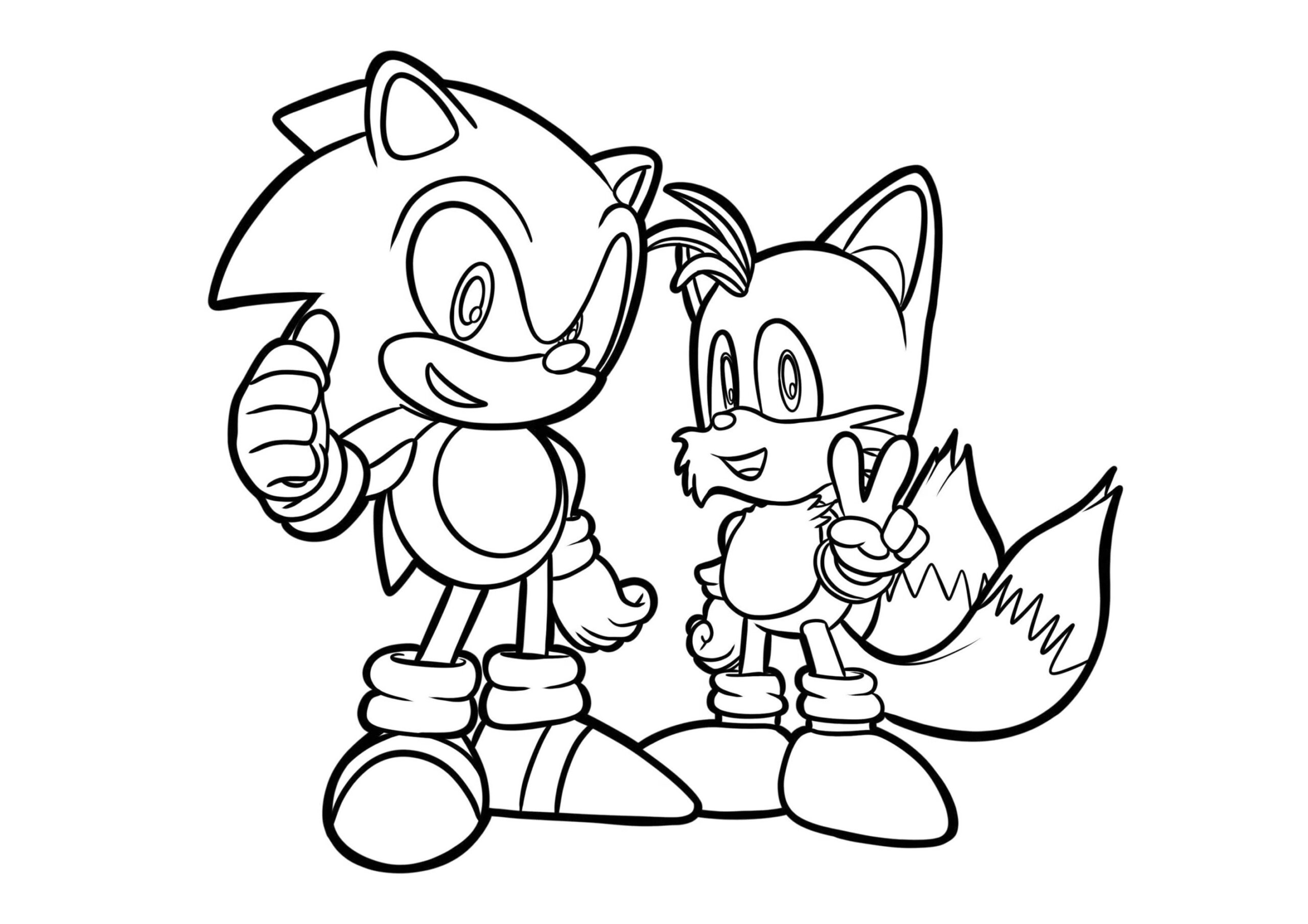 Sonic And Tails Sonic Coloring Pages