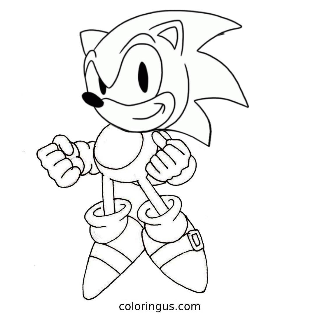 Sonic Coloring Pages Free Printable PDF 