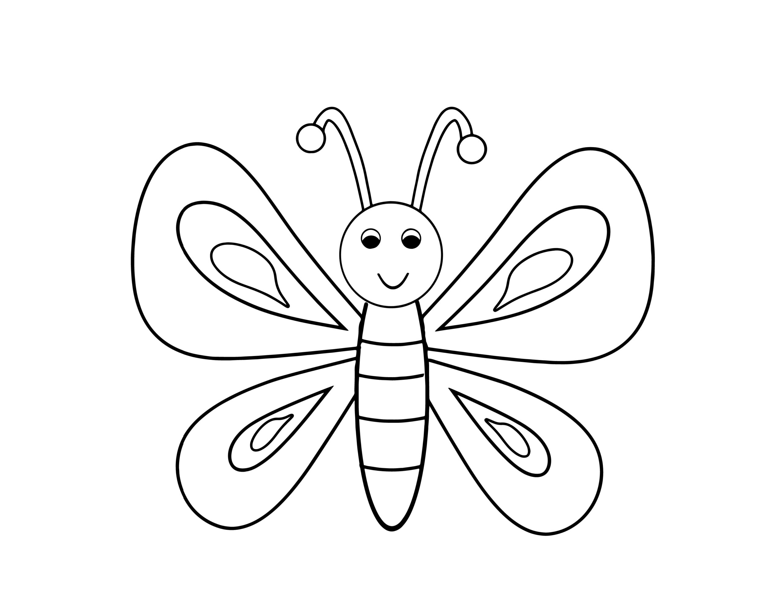 Spring Butterfly Coloring Page Coloring Pages