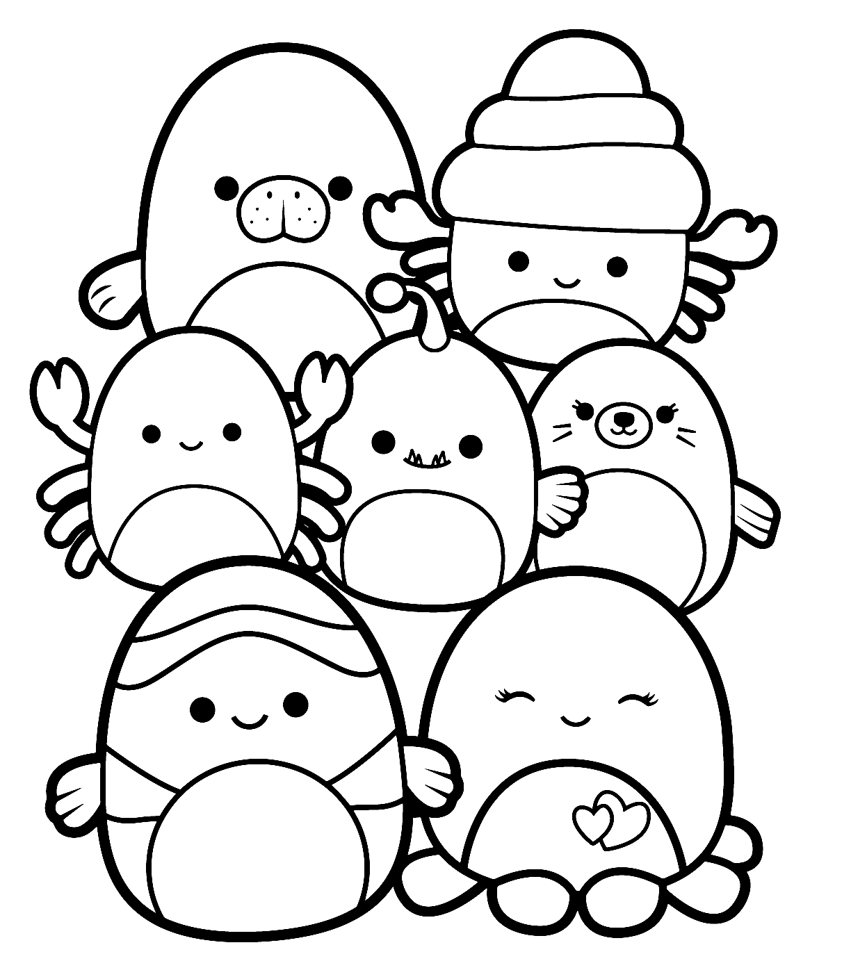 Squishmallow Squish Hunter Coloring Pages Squishmallow Coloring Pages 
