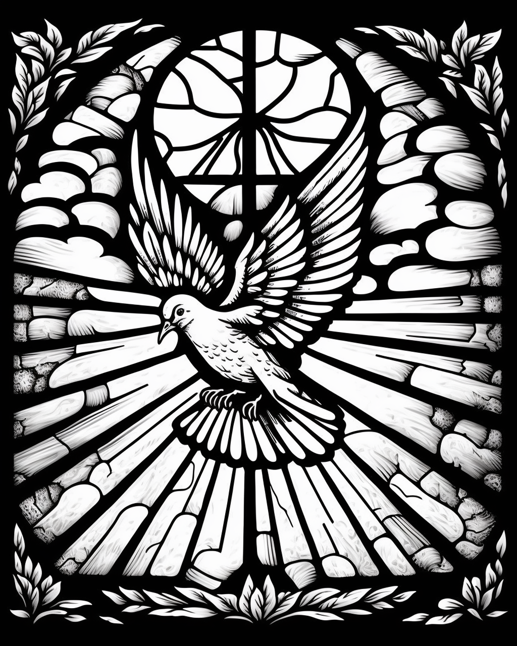 Stained Glass Window Coloring Pages S D Cason Catholic Gallery