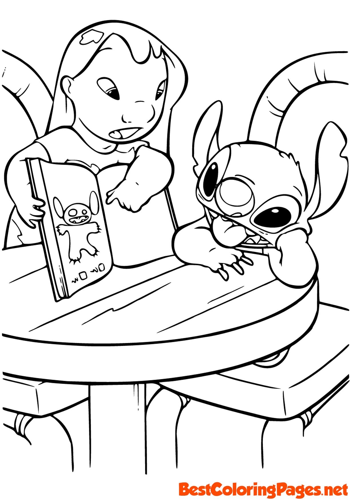 Stitch Coloring Page Free Printable Coloring Pages