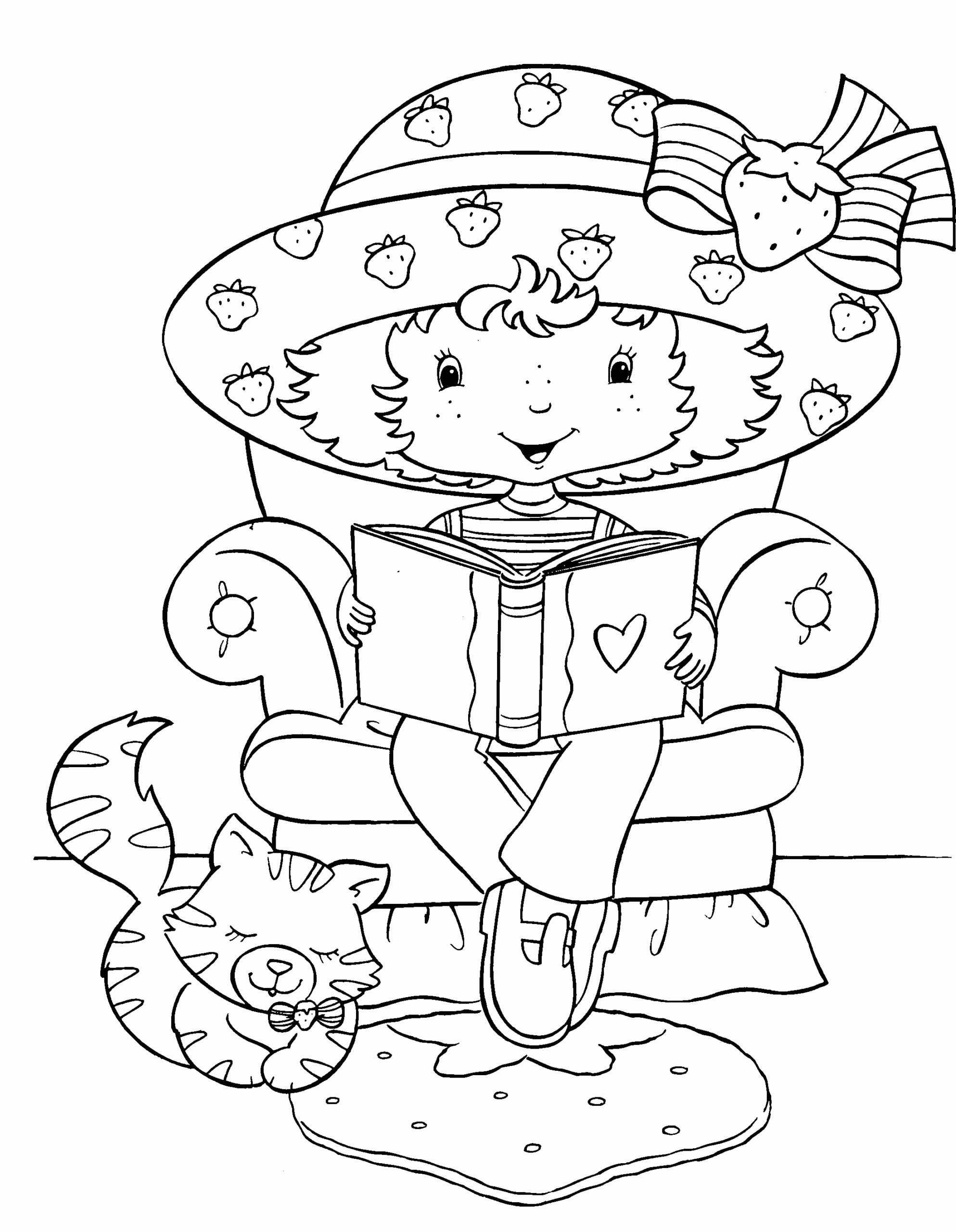 Strawberry Shortcake Coloring Page For Kids Strawberry Shortcake 