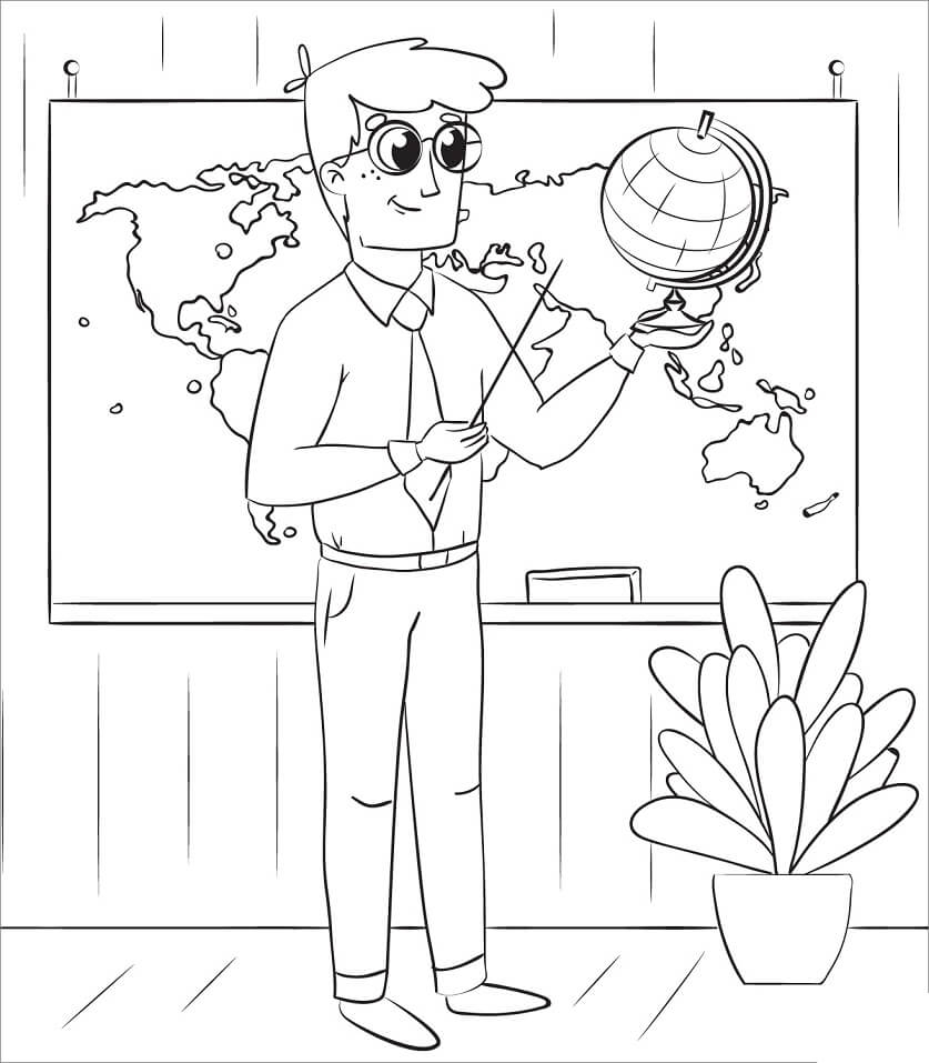 Student And Teacher Coloring Page Free Printable Coloring Pages For Kids