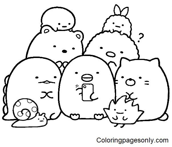 Sumikko Gurashi Coloring Page Page For Kids And Adults Coloring Home