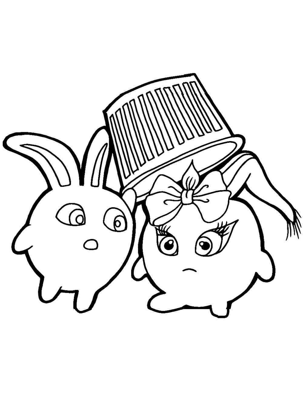 Sunny Bunnies Coloring Pages
