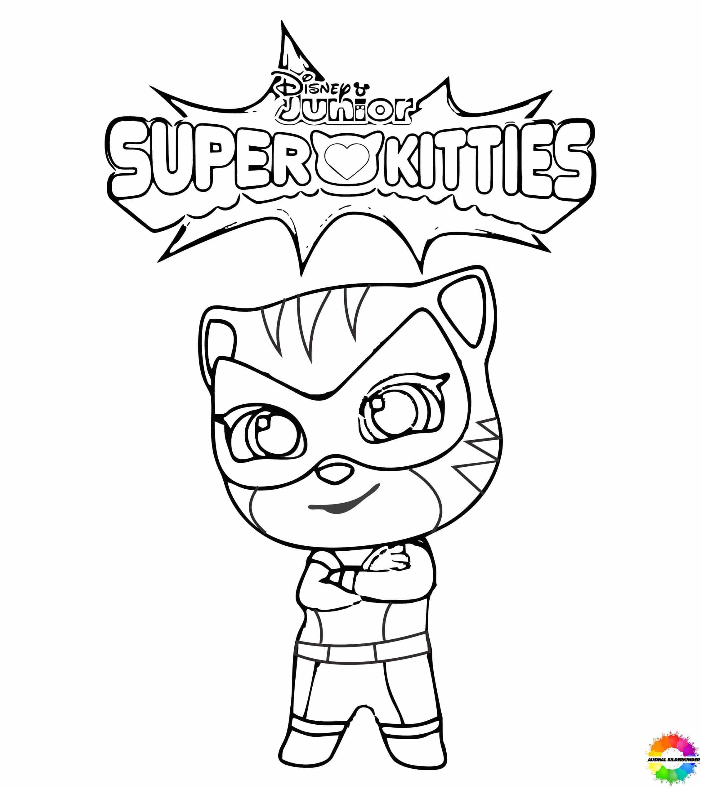 SuperKitties Free Coloring Page Coloring Home