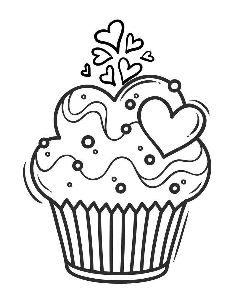 Sweets Coloring Pages For Kids Sweets Printable Coloring Etsy Candy 