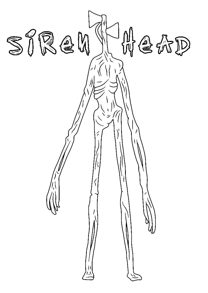 Tall Siren Head Coloring Page Free Printable Coloring Pages For Kids