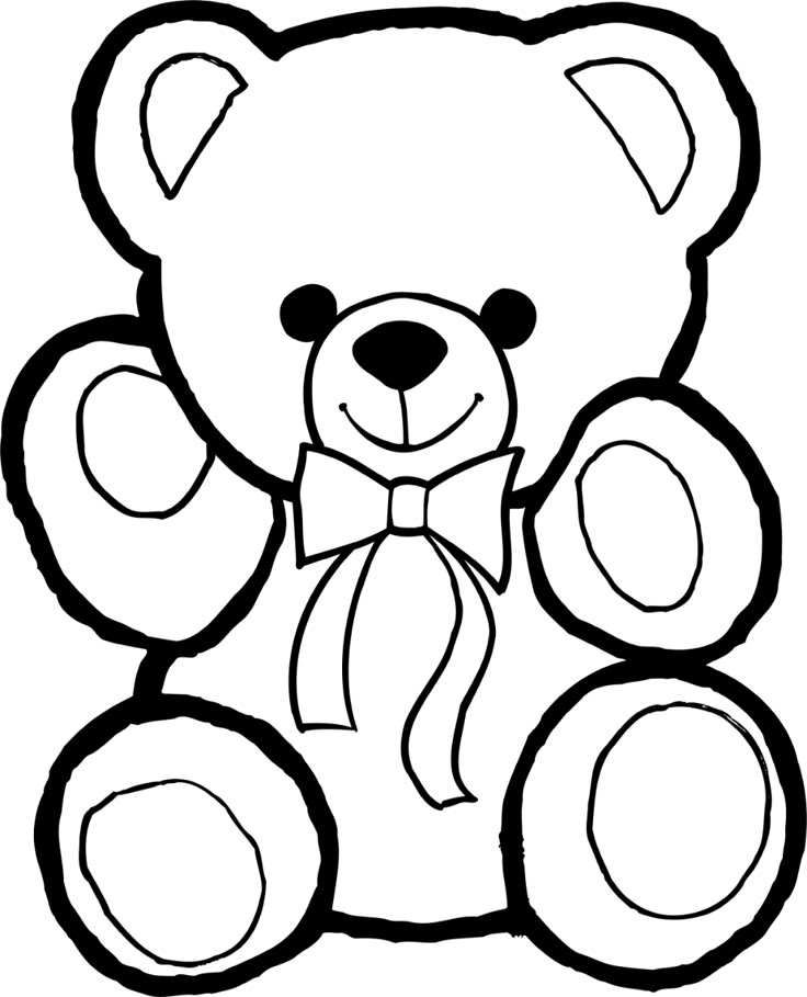 Teddy Bear Drawing With Colour
