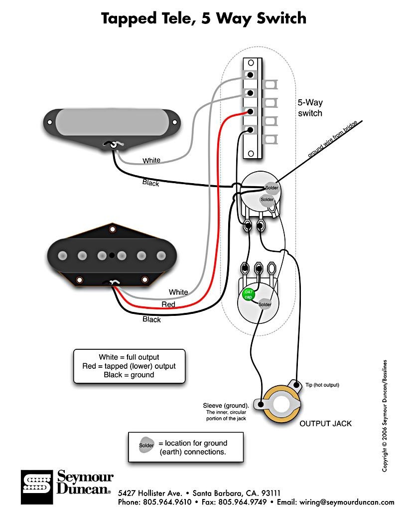 Tele Wiring Diagram Tapped With A 5 Way Switch Telecaster Build 