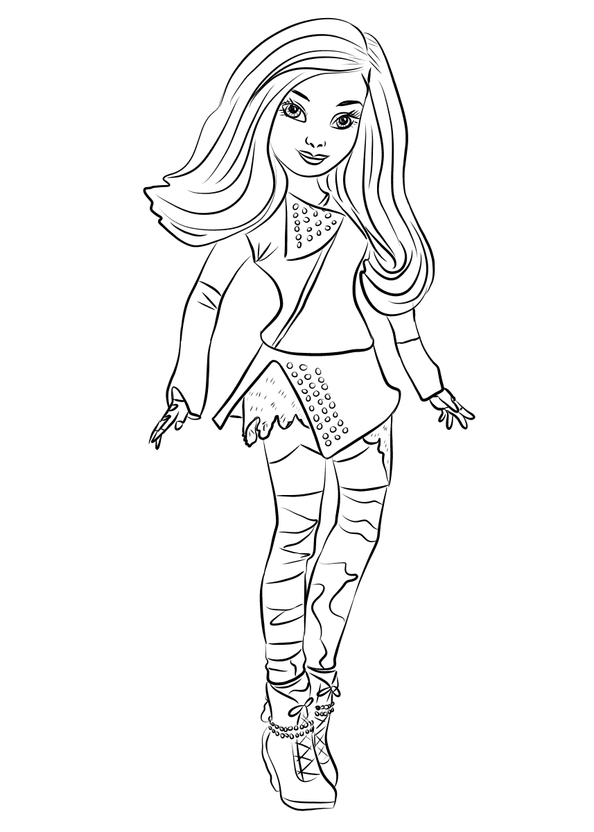 The Descendants To Print For Free Descendants Coloring Pages