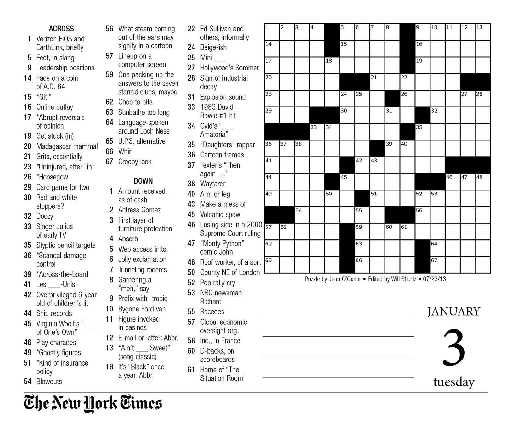 The New York Times Crossword In Gothic 11 30 14 Zap La Times 