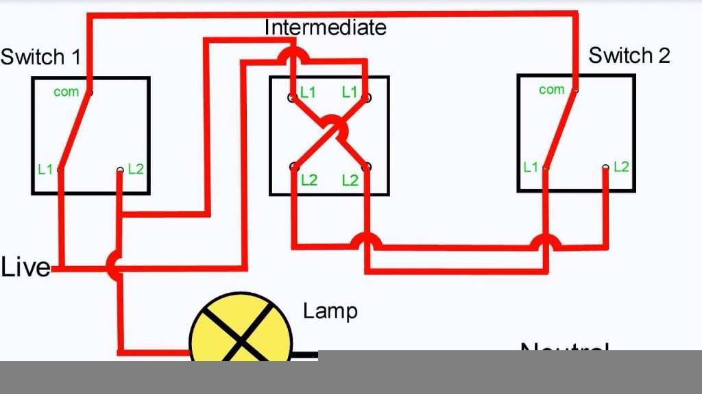 Three Way Light Switching Intermediate Switch Youtube 3Way Switch 