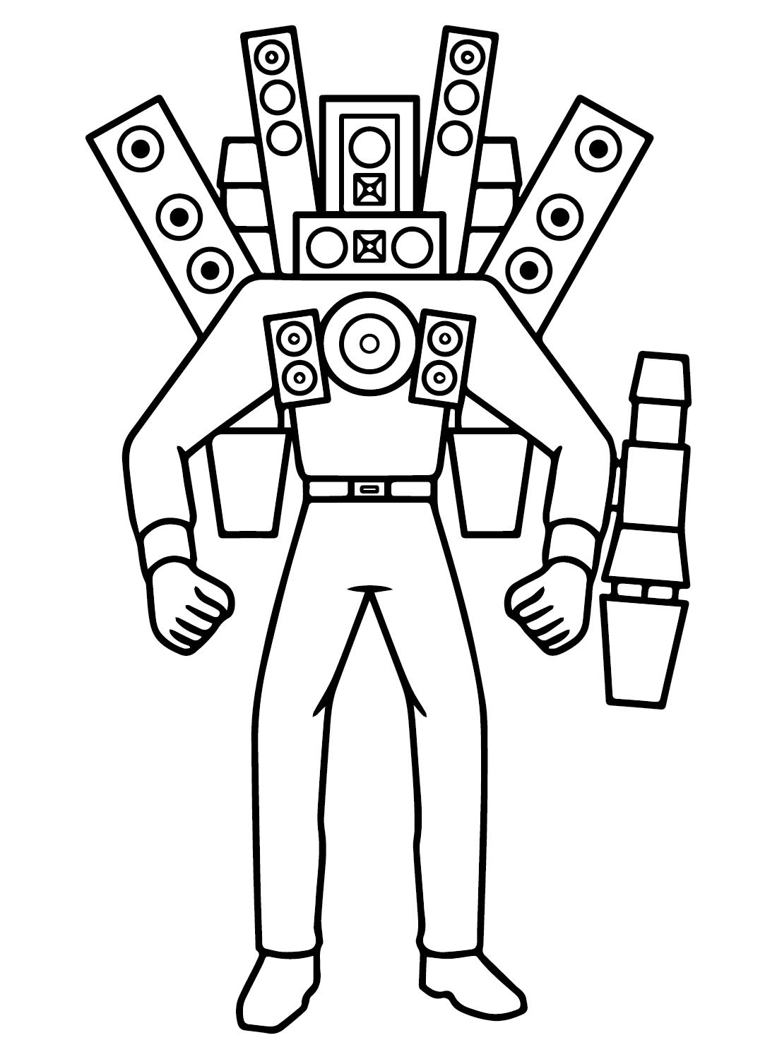 Titan Speakerman Coloring Sheet Free Printable Coloring Pages