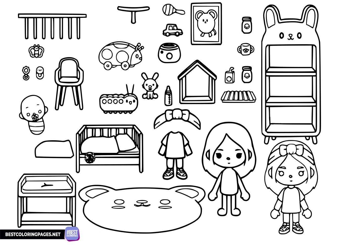 Toca Boca Coloring Pages Bestcoloringpages