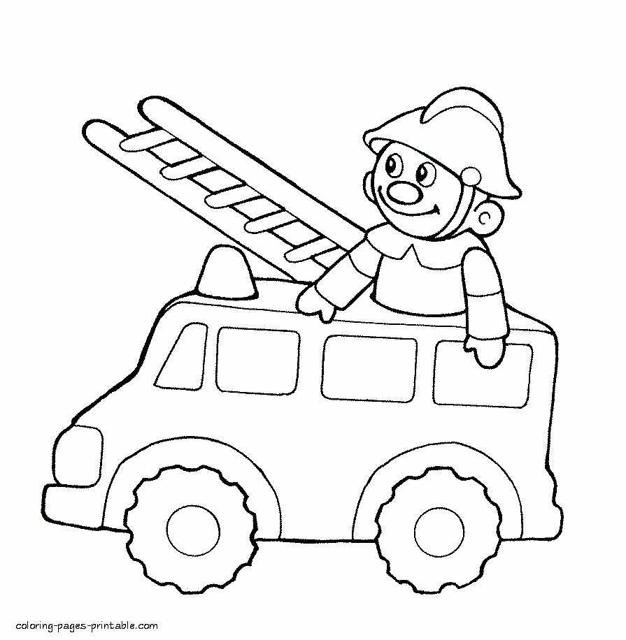 Toy Fire Truck Coloring Pages COLORING PAGES PRINTABLE COM