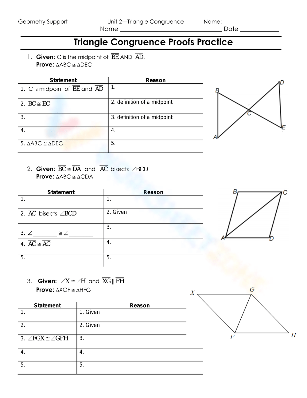 Triangle Congruence Tier 2 Triangle Congruence Worksheet YouTube 