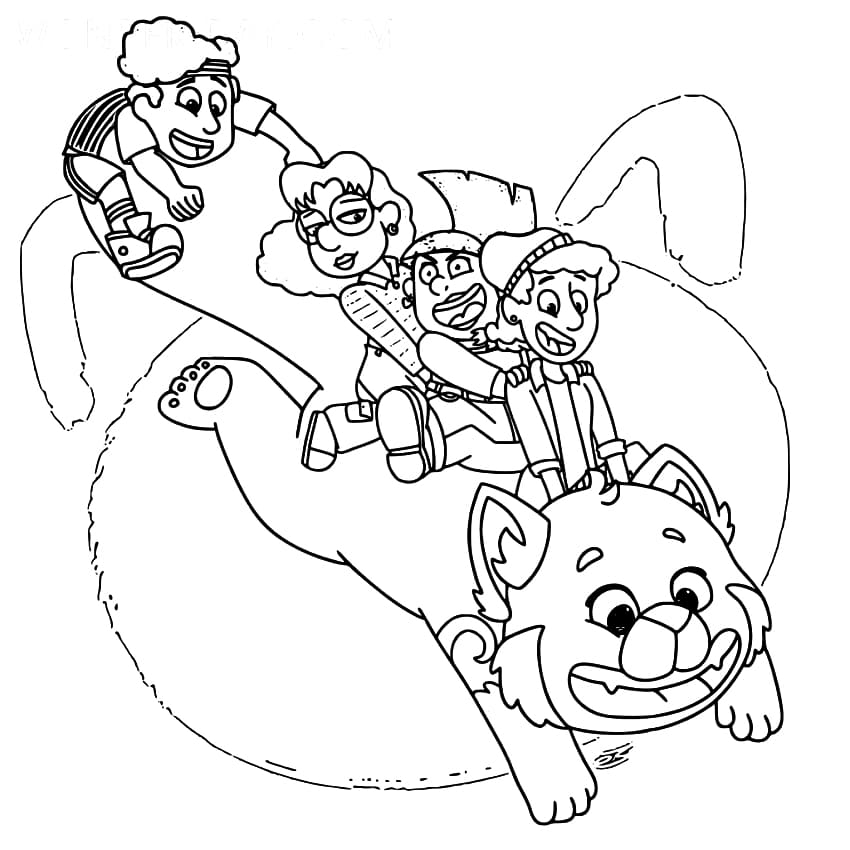 Turning Red Characters Coloring Page Free Printable Coloring Pages 