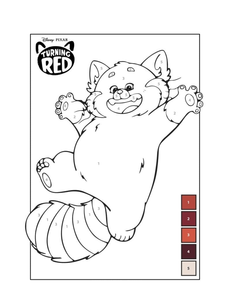 Turning Red Characters Coloring Page Free Printable Coloring Pages 