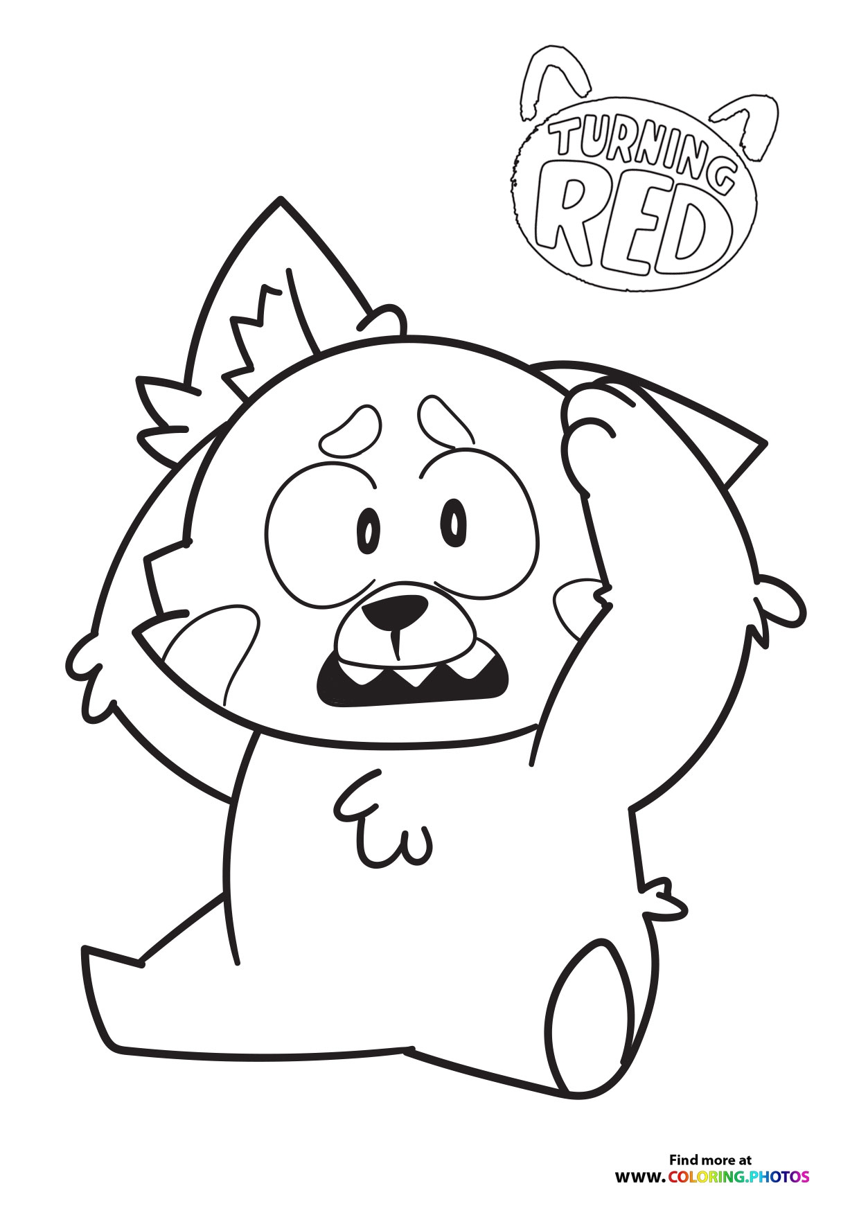 Turning Red Coloring Pages Coloring Home