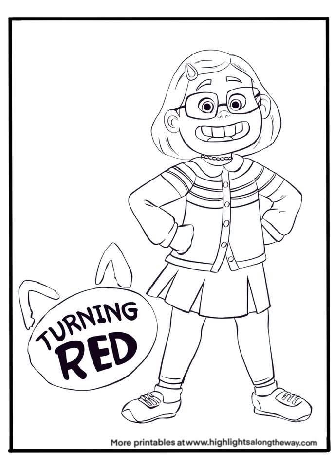 Turning Red Coloring Pages Coloring Home