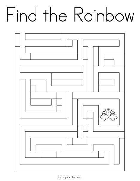 Twisty Noodle Rainbow Coloring Pages