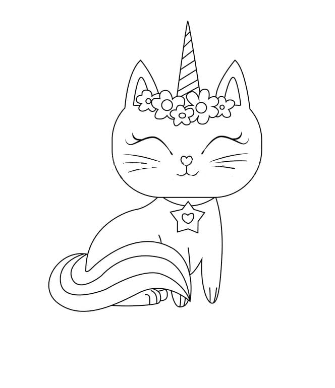 Unicorn Kitty Coloring Page Free Printable Coloring Pages For Kids