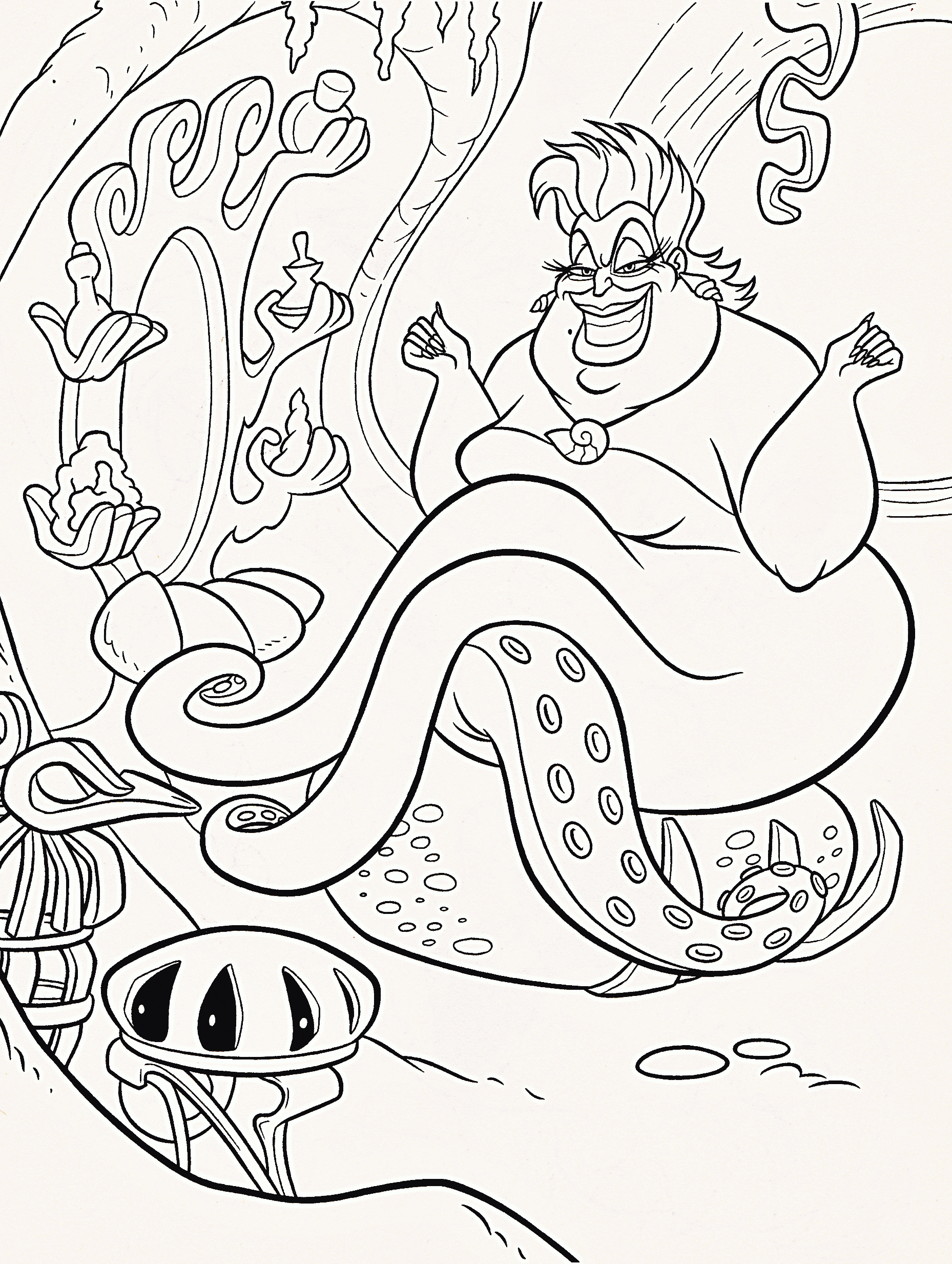 Ursula Little Mermaid Coloring Pages Coloring Home