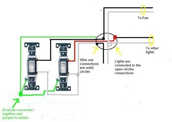 Wiring A Double Switch For Light And Fan