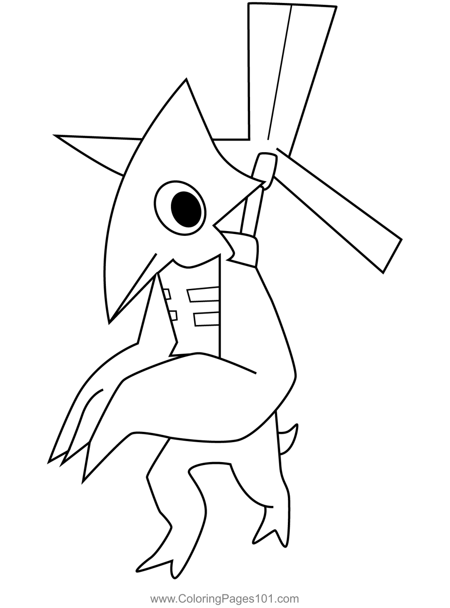 Yellow Walking Rainbow Friends Coloring Page Coloring Pages Coloring
