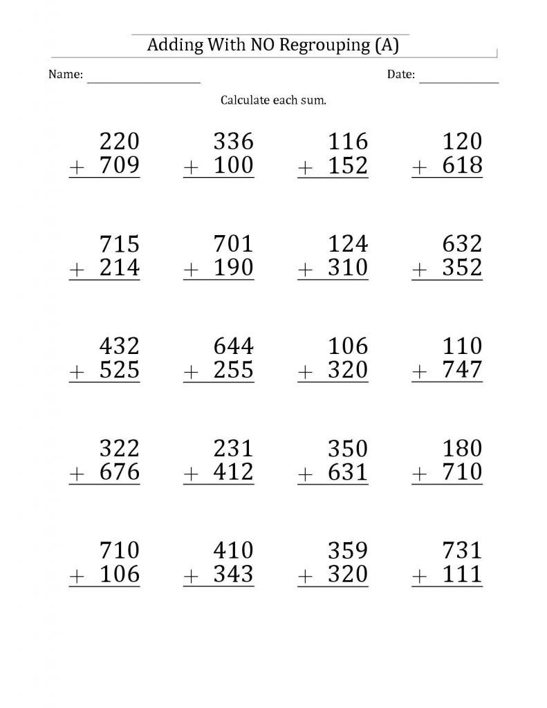 3rd Grade Math Worksheets Third Grade Math Worksheets Math 