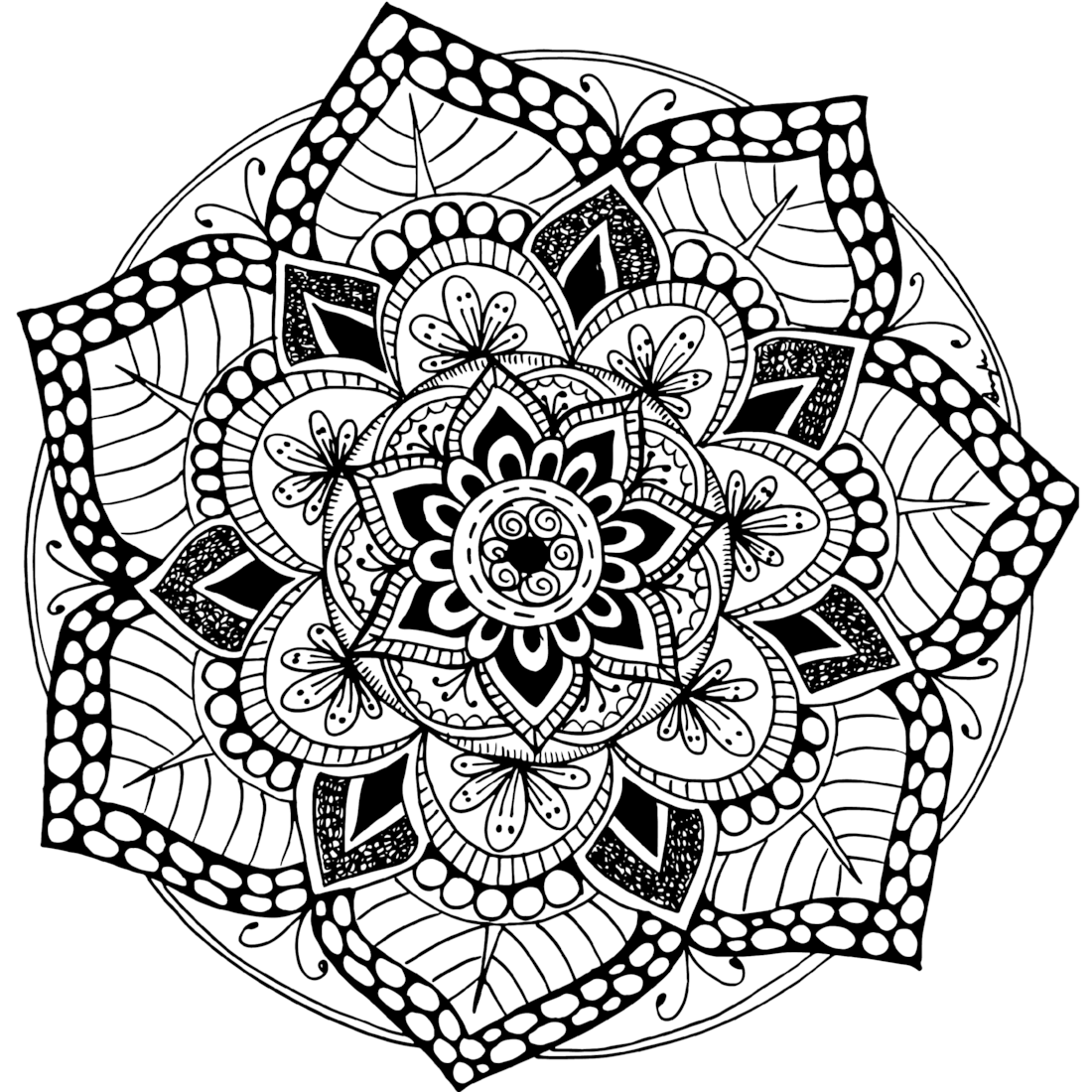 Full Page Printable Mandala Coloring Pages