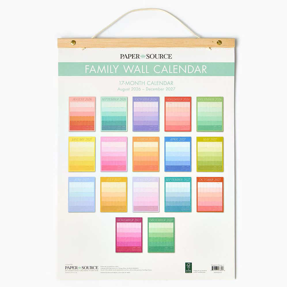 hands on printing project with color coded date boxes