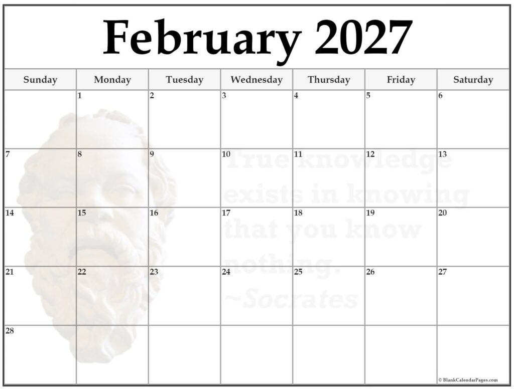 Woman placing a sticker on a February calendar page.