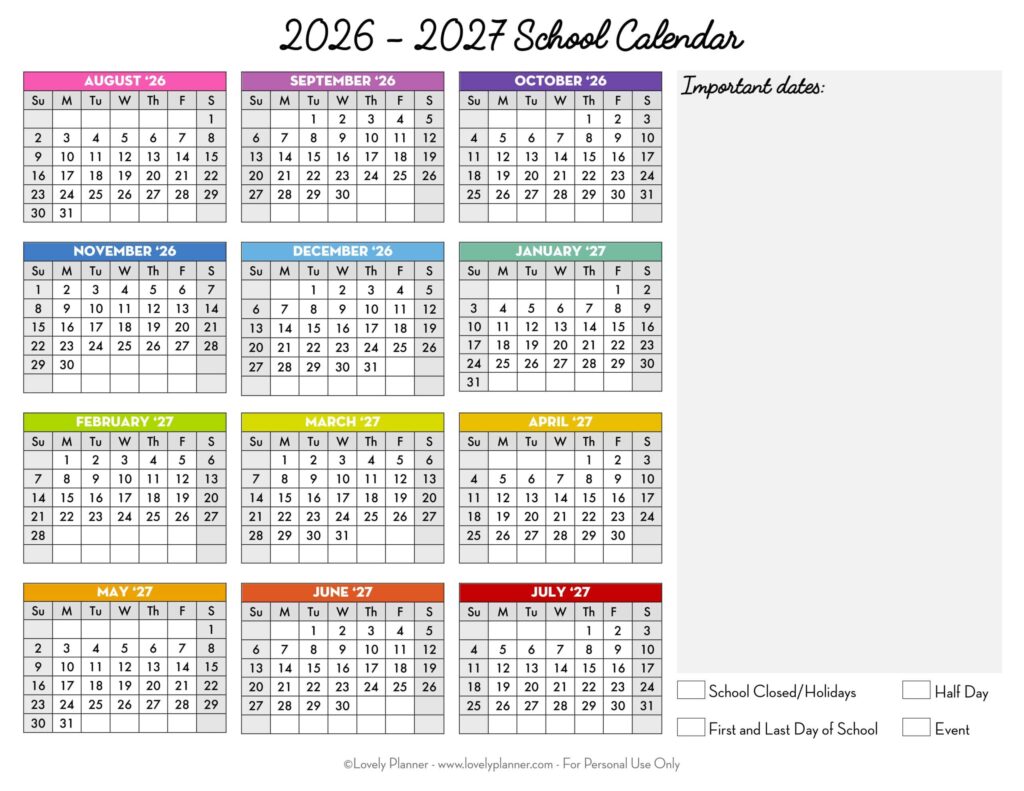 Close-up of 2026 To 2027 Doe Calendar pages