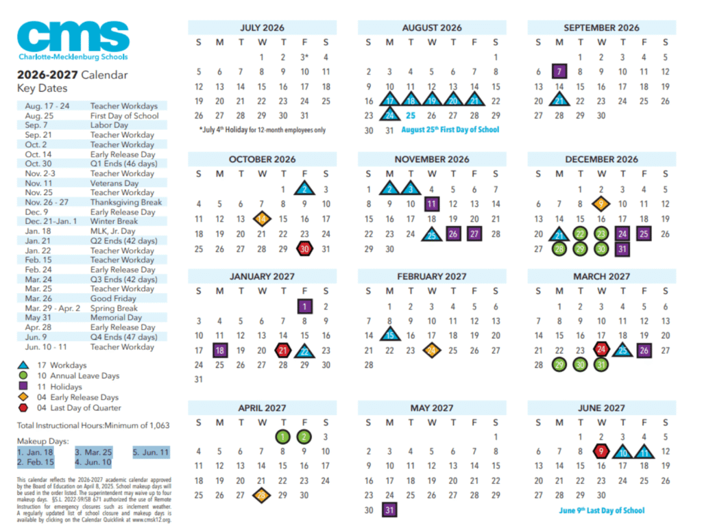 Students marking dates on a printable calendar