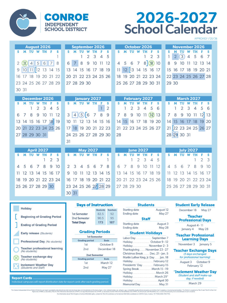 Teacher planning on wall calendar display