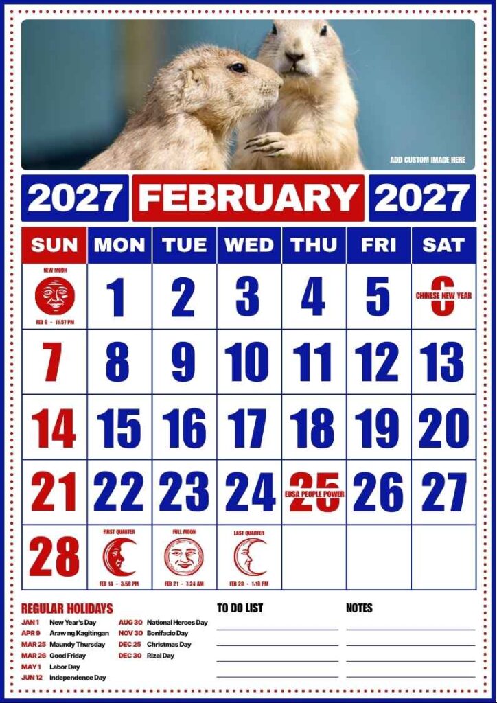 laminated February calendar ready for markers