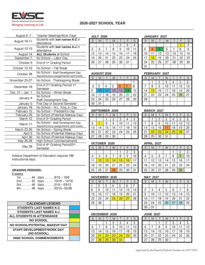 image alt text: Color-coded monthly grid on a wall